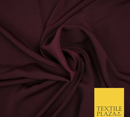 LUXURY 100% Polyester Plain Dyed Fine Soft Silky Crepe Dress Fabric ALL COLOURS