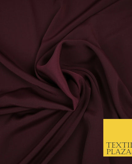 LUXURY 100% Polyester Plain Dyed Fine Soft Silky Crepe Dress Fabric ALL COLOURS
