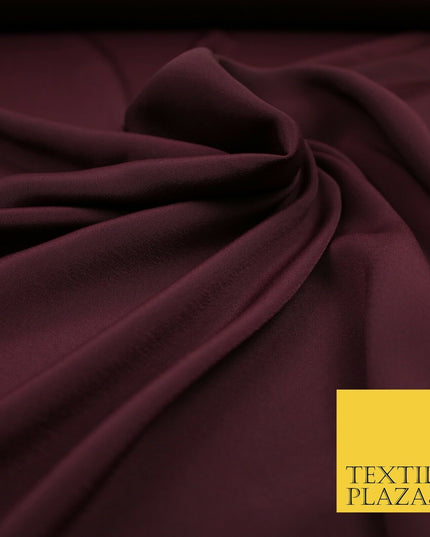 LUXURY 100% Polyester Plain Dyed Fine Soft Silky Crepe Dress Fabric ALL COLOURS