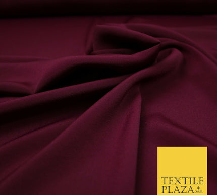 LUXURY 100% Polyester Plain Dyed Fine Soft Silky Crepe Dress Fabric ALL COLOURS