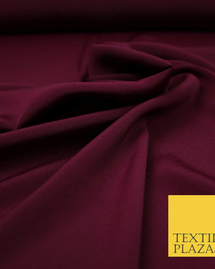 LUXURY 100% Polyester Plain Dyed Fine Soft Silky Crepe Dress Fabric ALL COLOURS