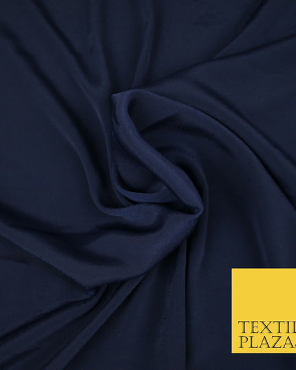 LUXURY 100% Polyester Plain Dyed Fine Soft Silky Crepe Dress Fabric ALL COLOURS