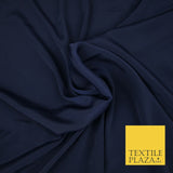 LUXURY 100% Polyester Plain Dyed Fine Soft Silky Crepe Dress Fabric ALL COLOURS