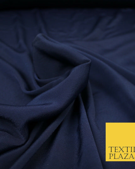 LUXURY 100% Polyester Plain Dyed Fine Soft Silky Crepe Dress Fabric ALL COLOURS