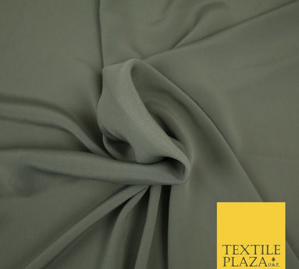 LUXURY 100% Polyester Plain Dyed Fine Soft Silky Crepe Dress Fabric ALL COLOURS