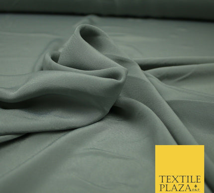 LUXURY 100% Polyester Plain Dyed Fine Soft Silky Crepe Dress Fabric ALL COLOURS