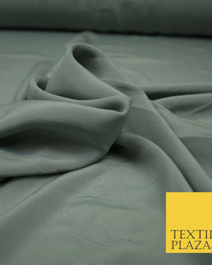 LUXURY 100% Polyester Plain Dyed Fine Soft Silky Crepe Dress Fabric ALL COLOURS