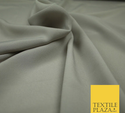 LUXURY 100% Polyester Plain Dyed Fine Soft Silky Crepe Dress Fabric ALL COLOURS