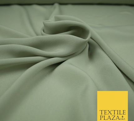 LUXURY 100% Polyester Plain Dyed Fine Soft Silky Crepe Dress Fabric ALL COLOURS