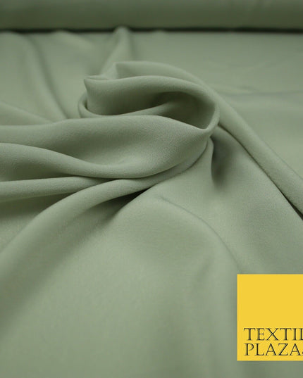 LUXURY 100% Polyester Plain Dyed Fine Soft Silky Crepe Dress Fabric ALL COLOURS