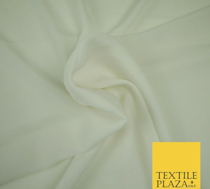 LUXURY 100% Polyester Plain Dyed Fine Soft Silky Crepe Dress Fabric ALL COLOURS