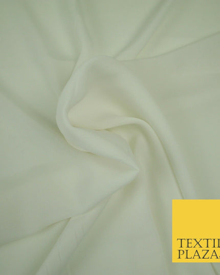 LUXURY 100% Polyester Plain Dyed Fine Soft Silky Crepe Dress Fabric ALL COLOURS