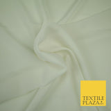 LUXURY 100% Polyester Plain Dyed Fine Soft Silky Crepe Dress Fabric ALL COLOURS