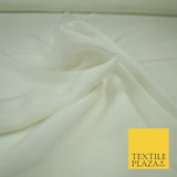 LUXURY 100% Polyester Plain Dyed Fine Soft Silky Crepe Dress Fabric ALL COLOURS