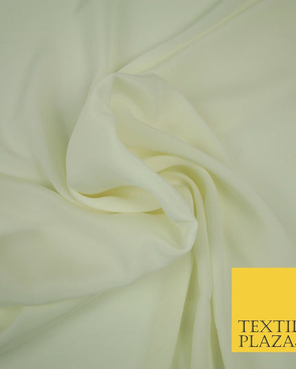 LUXURY 100% Polyester Plain Dyed Fine Soft Silky Crepe Dress Fabric ALL COLOURS