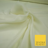LUXURY 100% Polyester Plain Dyed Fine Soft Silky Crepe Dress Fabric ALL COLOURS