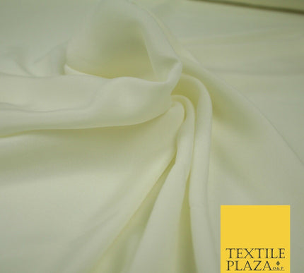 LUXURY 100% Polyester Plain Dyed Fine Soft Silky Crepe Dress Fabric ALL COLOURS