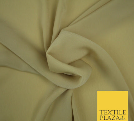 LUXURY 100% Polyester Plain Dyed Fine Soft Silky Crepe Dress Fabric ALL COLOURS