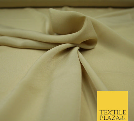 LUXURY 100% Polyester Plain Dyed Fine Soft Silky Crepe Dress Fabric ALL COLOURS