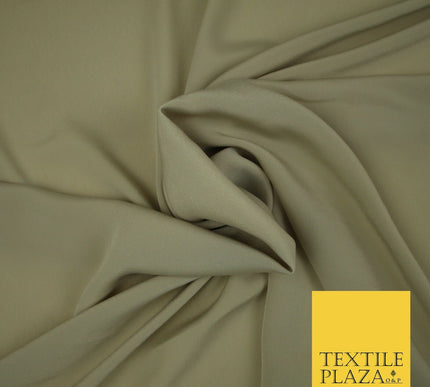 LUXURY 100% Polyester Plain Dyed Fine Soft Silky Crepe Dress Fabric ALL COLOURS