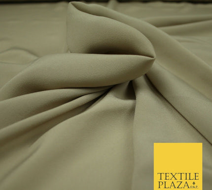 LUXURY 100% Polyester Plain Dyed Fine Soft Silky Crepe Dress Fabric ALL COLOURS