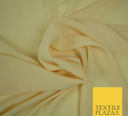 LUXURY 100% Polyester Plain Dyed Fine Soft Silky Crepe Dress Fabric ALL COLOURS