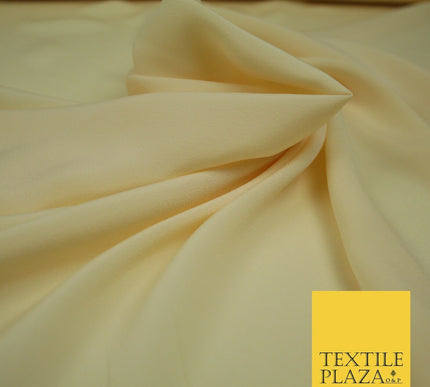 LUXURY 100% Polyester Plain Dyed Fine Soft Silky Crepe Dress Fabric ALL COLOURS