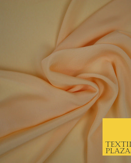 LUXURY 100% Polyester Plain Dyed Fine Soft Silky Crepe Dress Fabric ALL COLOURS
