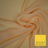 LUXURY 100% Polyester Plain Dyed Fine Soft Silky Crepe Dress Fabric ALL COLOURS