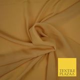 LUXURY 100% Polyester Plain Dyed Fine Soft Silky Crepe Dress Fabric ALL COLOURS
