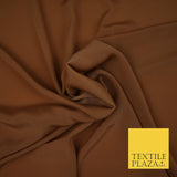 LUXURY 100% Polyester Plain Dyed Fine Soft Silky Crepe Dress Fabric ALL COLOURS