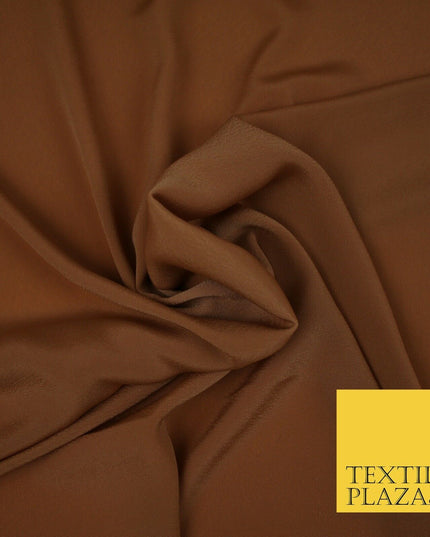 LUXURY 100% Polyester Plain Dyed Fine Soft Silky Crepe Dress Fabric ALL COLOURS