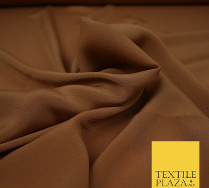 LUXURY 100% Polyester Plain Dyed Fine Soft Silky Crepe Dress Fabric ALL COLOURS