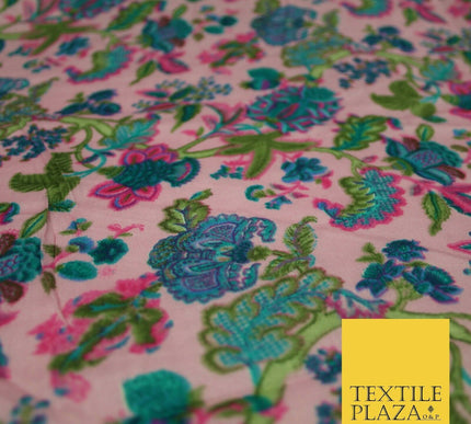 Intricate Jungle Mix Paisley Pastel Summer Luxury Printed Floral Cotton Fabric