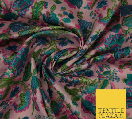 Intricate Jungle Mix Paisley Pastel Summer Luxury Printed Floral Cotton Fabric