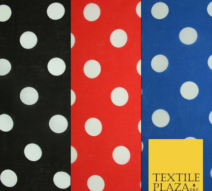 White 2cm Spotted Polka Dot Printed Poly Cotton Fabric Polycotton Face Mask