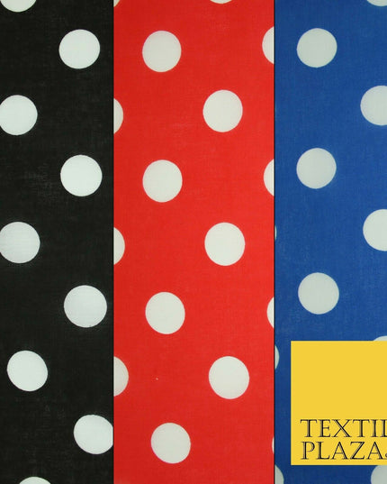 White 2cm Spotted Polka Dot Printed Poly Cotton Fabric Polycotton Face Mask