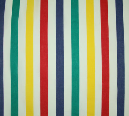 Multicolour Clown Striped Printed Poly Cotton Fabric Polycotton Dress Craft Mask