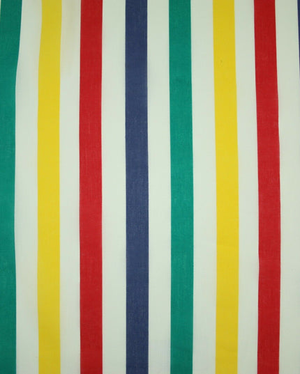 Multicolour Clown Striped Printed Poly Cotton Fabric Polycotton Dress Craft Mask