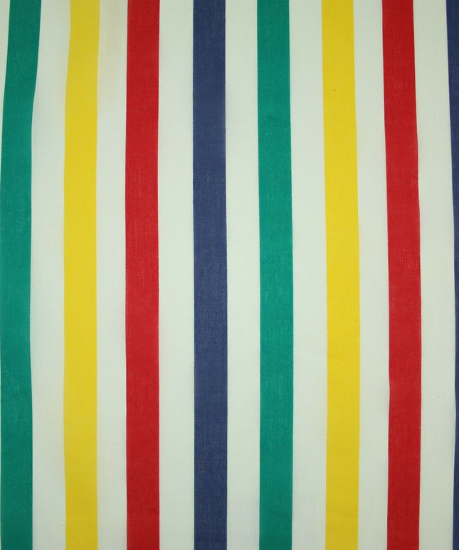 Multicolour Clown Striped Printed Poly Cotton Fabric Polycotton Dress Craft Mask