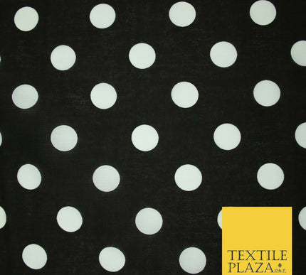 White 2cm Spotted Polka Dot Printed Poly Cotton Fabric Polycotton Face Mask