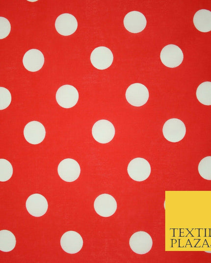 White 2cm Spotted Polka Dot Printed Poly Cotton Fabric Polycotton Face Mask