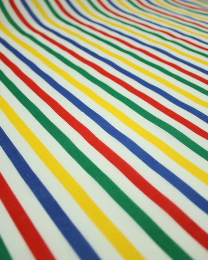 Multicolour Clown Striped Printed Poly Cotton Fabric Polycotton Dress Craft Mask