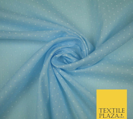 Pastel Shade Spotted Polka PIN DOT Printed Poly Cotton Fabric Polycotton Mask