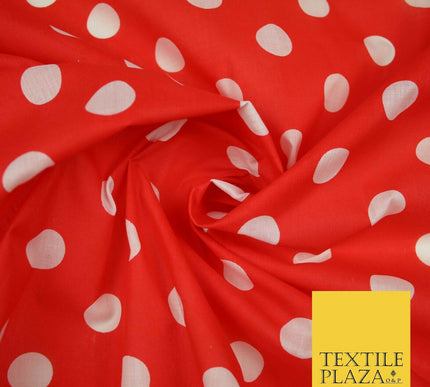 White 2cm Spotted Polka Dot Printed Poly Cotton Fabric Polycotton Face Mask