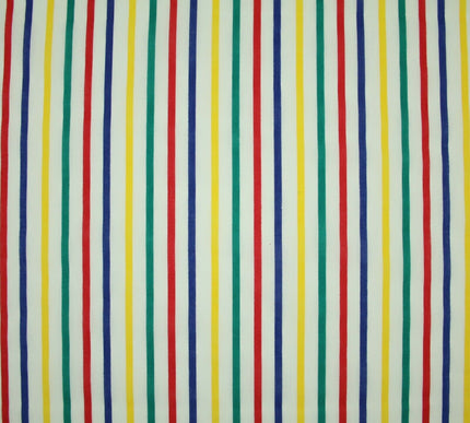 Multicolour Clown Striped Printed Poly Cotton Fabric Polycotton Dress Craft Mask