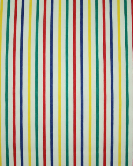 Multicolour Clown Striped Printed Poly Cotton Fabric Polycotton Dress Craft Mask