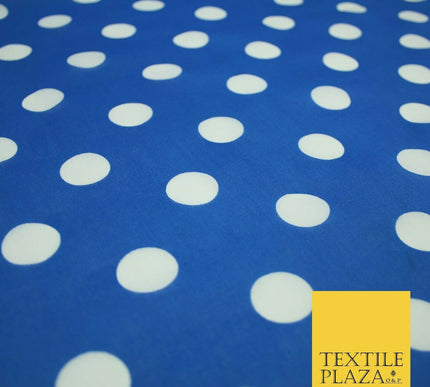 White 2cm Spotted Polka Dot Printed Poly Cotton Fabric Polycotton Face Mask