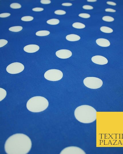 White 2cm Spotted Polka Dot Printed Poly Cotton Fabric Polycotton Face Mask