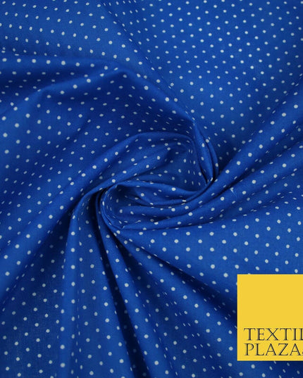 Spotted Polka PIN DOT Printed Poly Cotton Fabric Polycotton Dress Mask 6 COLOURS